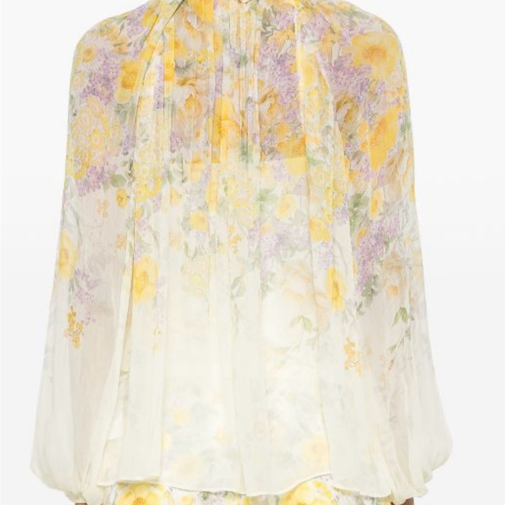 💛Zimmermann Yellow Cream Long Sleeve Blouse 💛